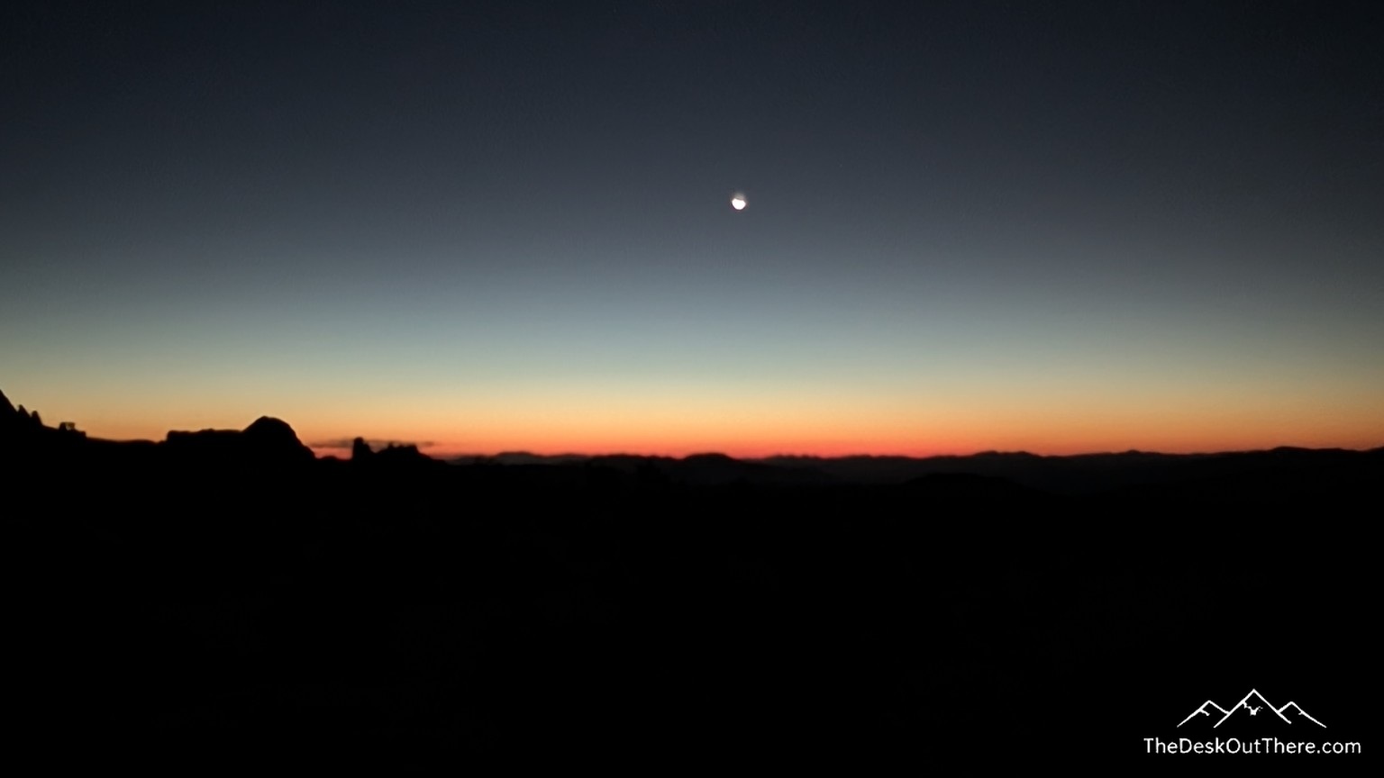Dawn over the desert at the Rock